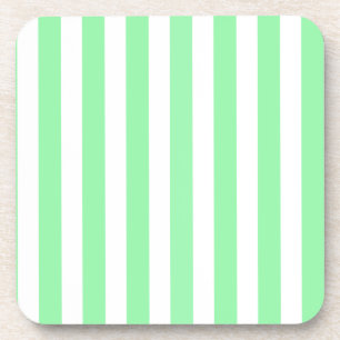 Posavasos Rayas de caramelo verde y blanco