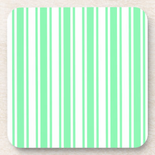 Posavasos Rayas de caramelos verdes y blancos pasteles