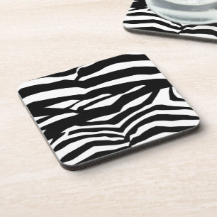 Posavasos Rayas De Cebra Negra Y Blanca