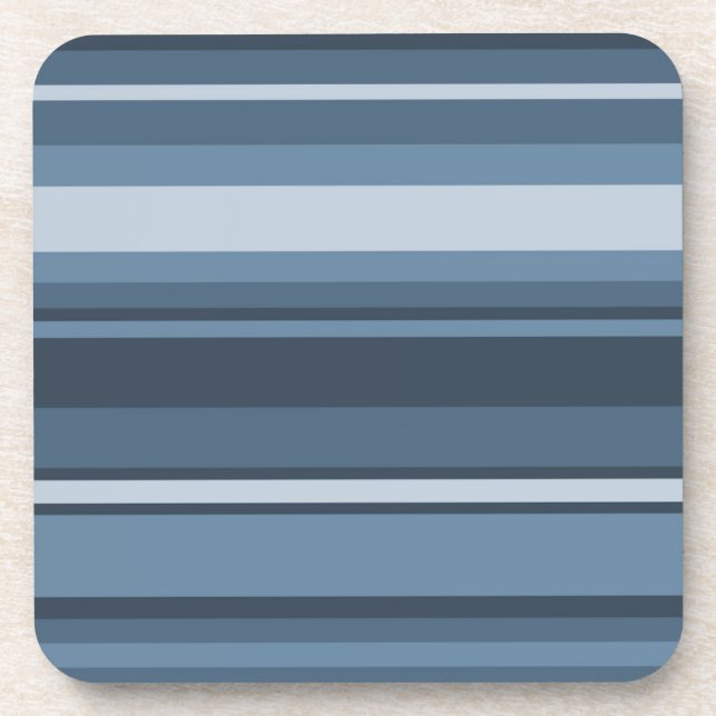Posavasos Rayas de color gris-azul (Frente)