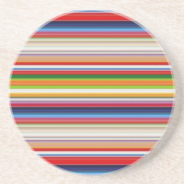 Posavasos Rayas de colores cálidos (Frente)