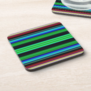 Posavasos Rayas de colores delgadas - 1