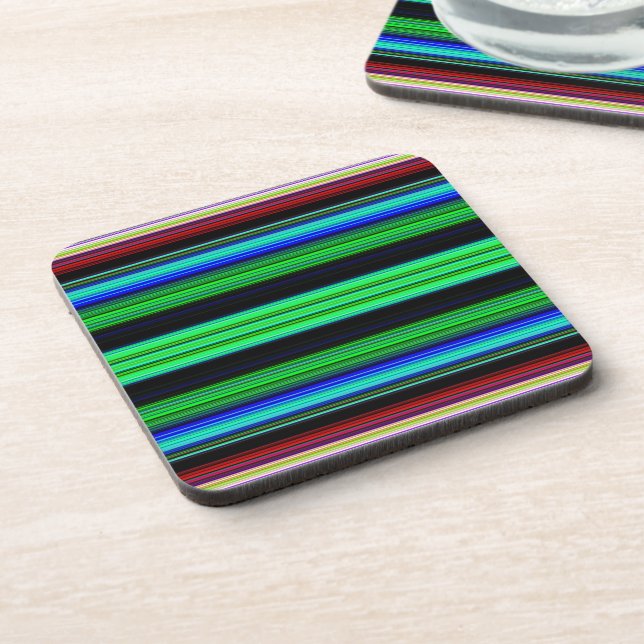 Posavasos Rayas de colores delgadas - 1 (Lado Izquierdo)