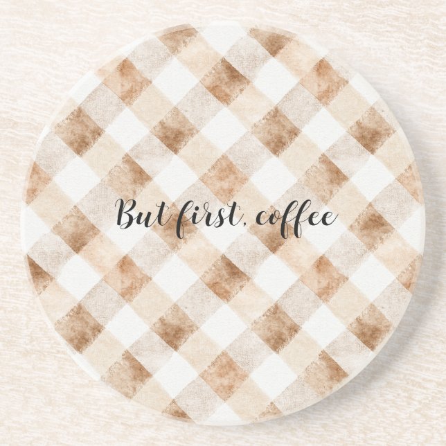 Posavasos Rayas de Crema Marrón Café (Frente)