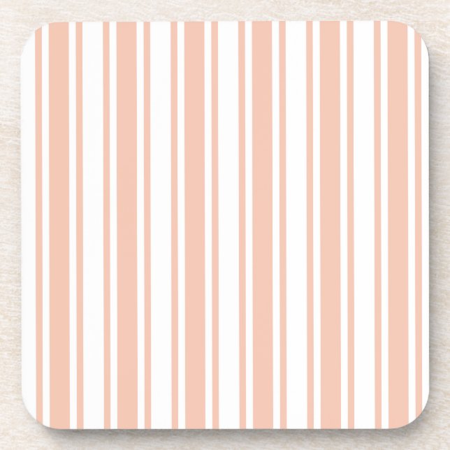 Posavasos Rayas de dulces y caramelos blancos (Frente)