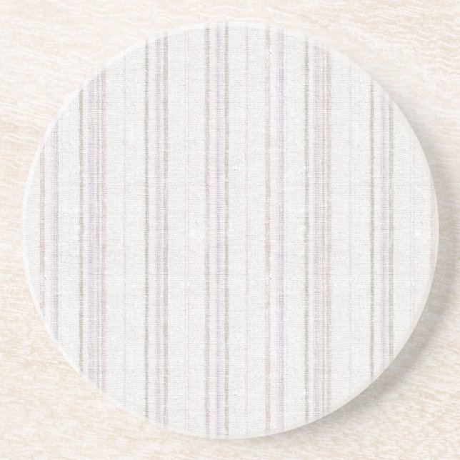Posavasos Rayas de lavanda marfil (Frente)