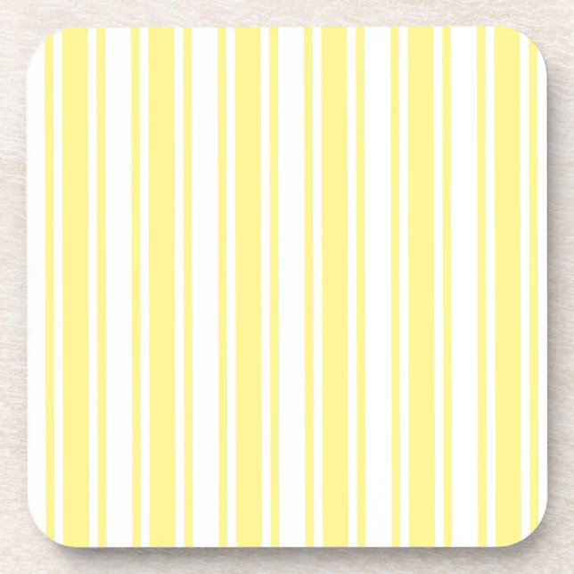 Posavasos Rayas de limón amarillo y blanco (Frente)