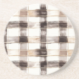 Posavasos Rayas de oro crema marrón