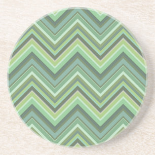 Posavasos Rayas de zigzag verde oliva