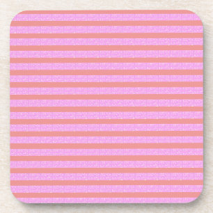 Posavasos Rayas geométricas rosadas Aluminio plástico duro
