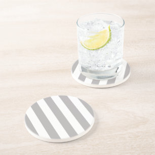 Posavasos Rayas grises, franjas blancas, patrón rayado