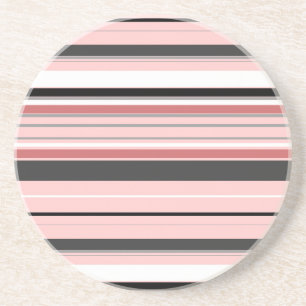 Posavasos Rayas grises rosadas lindas