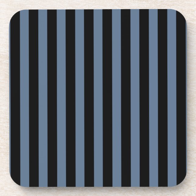 Posavasos Rayas grises y negras azules (Frente)