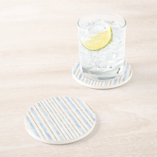 Posavasos Rayas Marrones Crema Azul