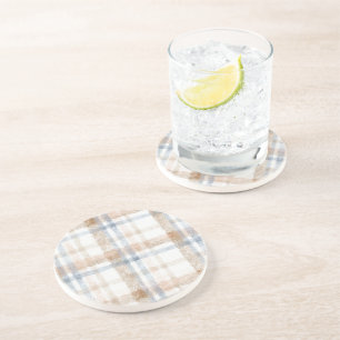 Posavasos Rayas Marrones Crema Azules Beige