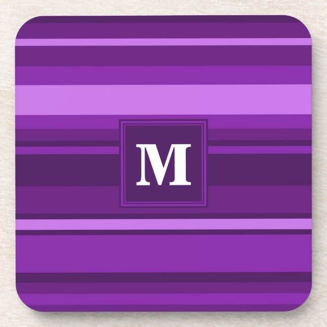 Posavasos Rayas moradas monográficas (Frente)
