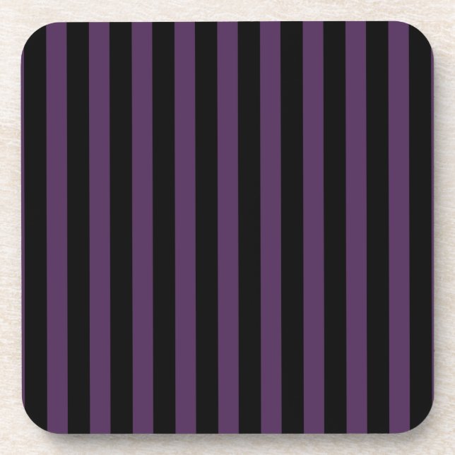 Posavasos Rayas moradas y negras oscuras (Frente)