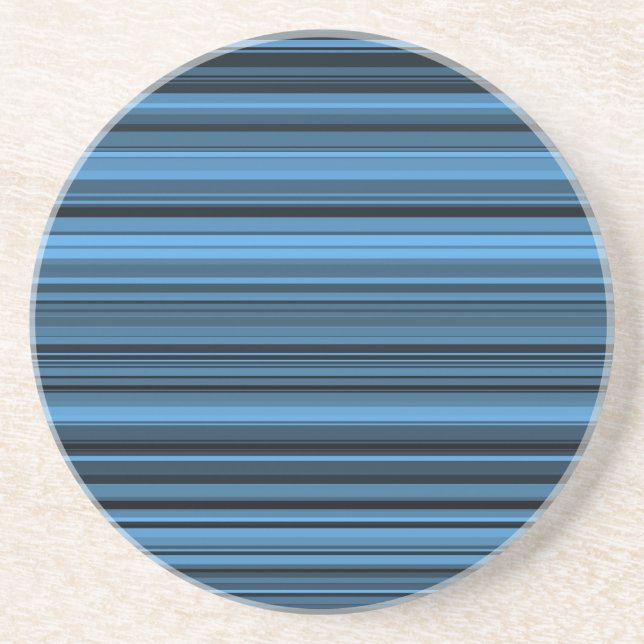 Posavasos Rayas Negras Azules (Frente)