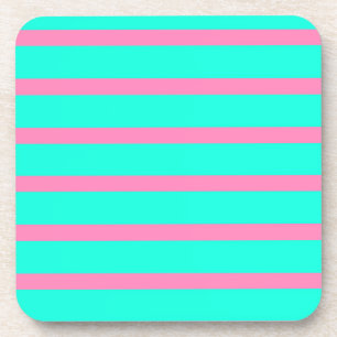 Posavasos Rayas Pastel Turquesa Azul-Verde Y Rosa