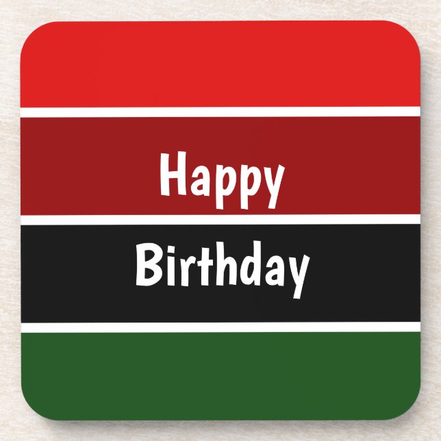 Posavasos Rayas Rojas Y Verdes (Frente)