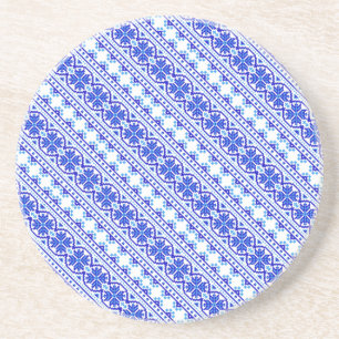 Posavasos Rayas ucranianas decorativas azules blancas lindas