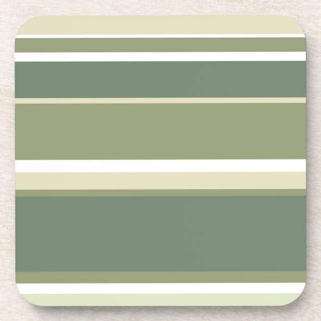 Posavasos Rayas verdes de oliva (Frente)