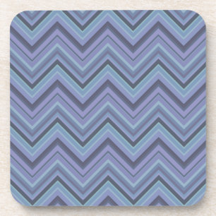 Posavasos Rayas zigzag de color azul