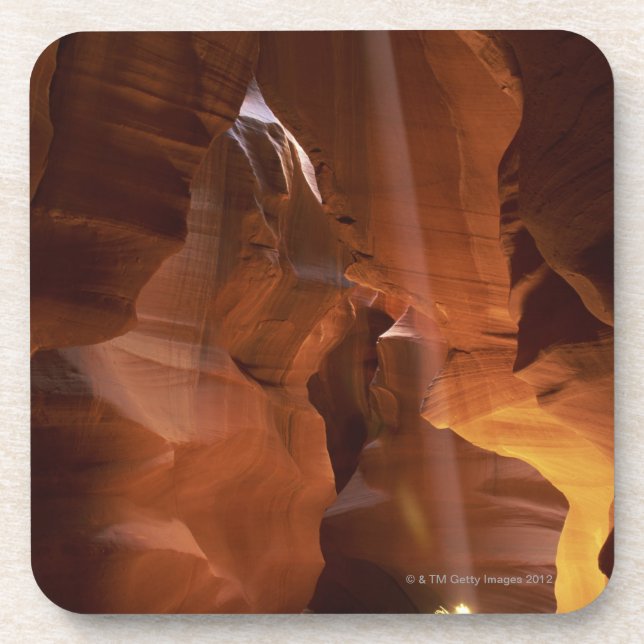 Posavasos Rayo de sol que golpea el tumbleweed en piso del (Frente)