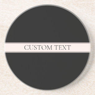 Posavasos Rayo Rubor rosa claro y texto editable elegante