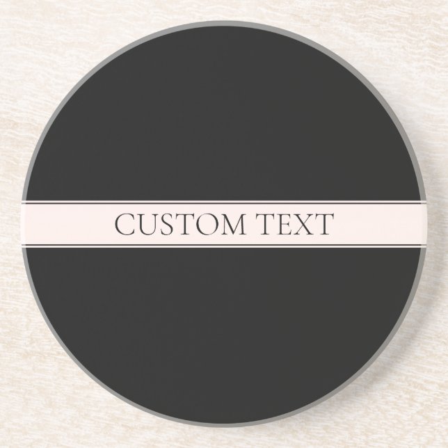 Posavasos Rayo Rubor rosa claro y texto editable elegante (Frente)