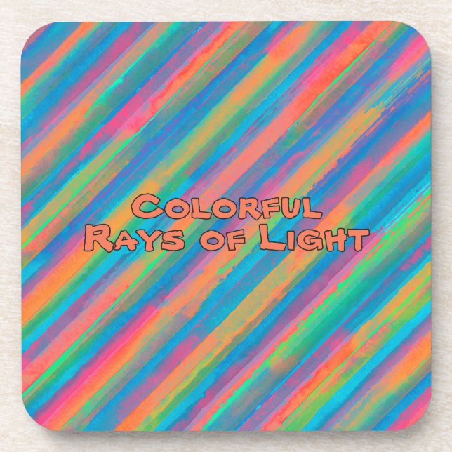 Posavasos Rayos de luz coloridos (Frente)