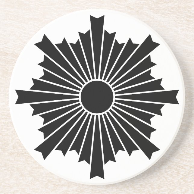 Posavasos Rayos del sol naciente (Frente)