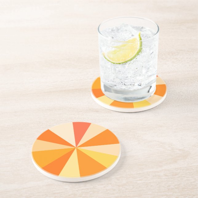 Posavasos Rayos geométricos enrrollados modernos 60s del (Lado)