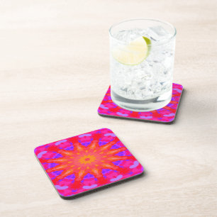 Posavasos Rayos morados, rosados y Naranjas