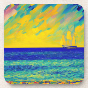 Posavasos "Raza del cielo amarillo" Seascape