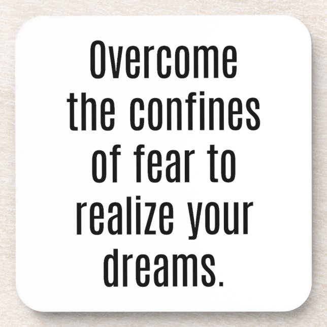 Posavasos Realiza tu sueño de una montaña de plástico dura (Frente)