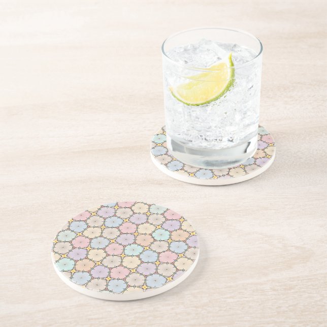 Posavasos Rebanadas de madera pastel (Lado)