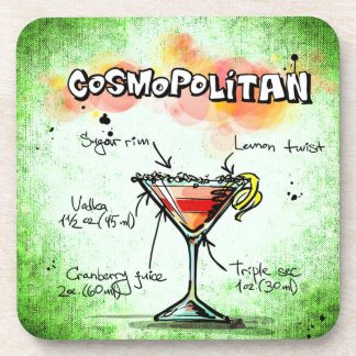 Posavasos Receta de bebida cosmopolita