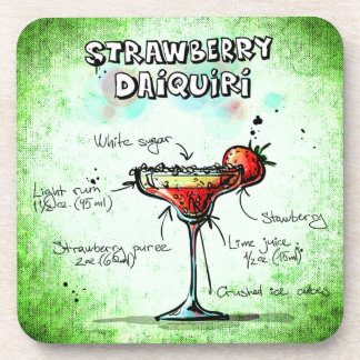 Posavasos Receta de bebida de fresa de Daiquiri