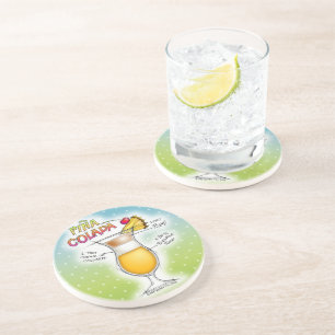 POSAVASOS RECETA DE COCTEL DE PINA COLADA ART