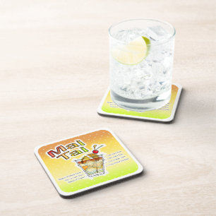 POSAVASOS RECETA DE COCTEL MAI TAI ART