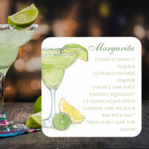 Receta de cóctel Margarita acuarela