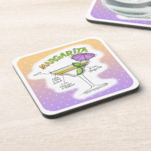 POSAVASOS RECETA DE MARGARITA COCTELERÍA ARTE
