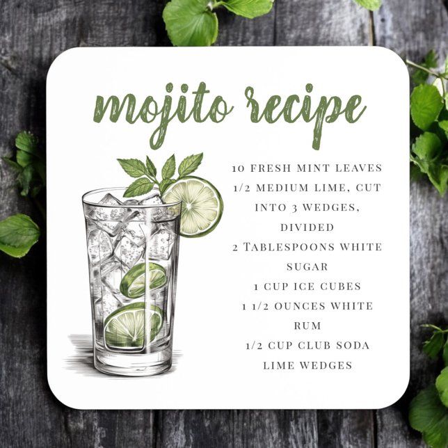 Posavasos Receta de Mojito (Subido por el creador)