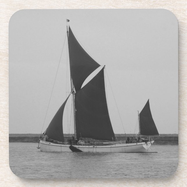 Posavasos Recordatorio de Gabarra de Vela (Frente)