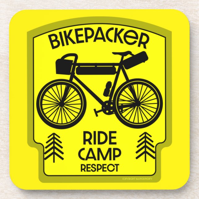 Posavasos Recorrido en bicicleta por la naturaleza (Frente)