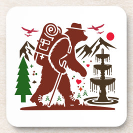 Posavasos Recorrido salvaje Explorador de osos Imprimir arte