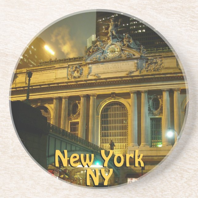 Posavasos Recuerdo central magnífico de la estación NY del (Frente)