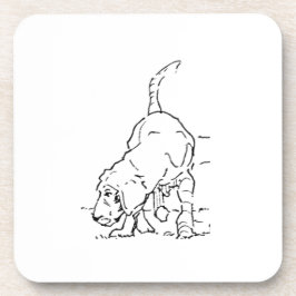 Posavasos Recuerdo de Amante de Perros, Ilustración de Beagl