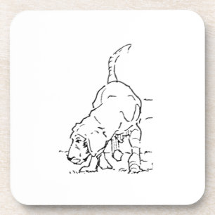 Posavasos Recuerdo de Amante de Perros, Ilustración de Beagl